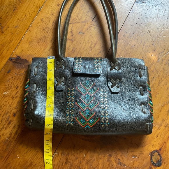 ONE OF A KIND! Calleen Codrero Custom made leather shoulder bag - Picture 11 of 16